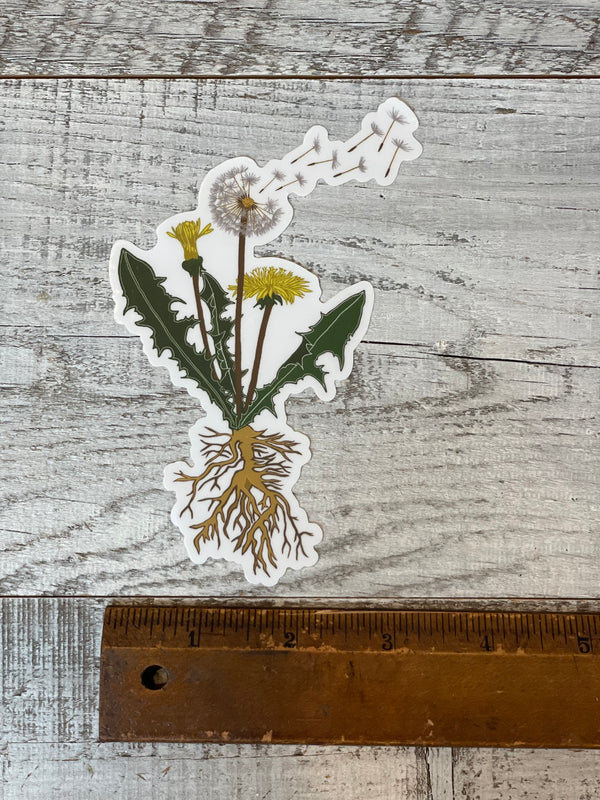 Rooted Dandelion 🌼 Sticker - Think Greene