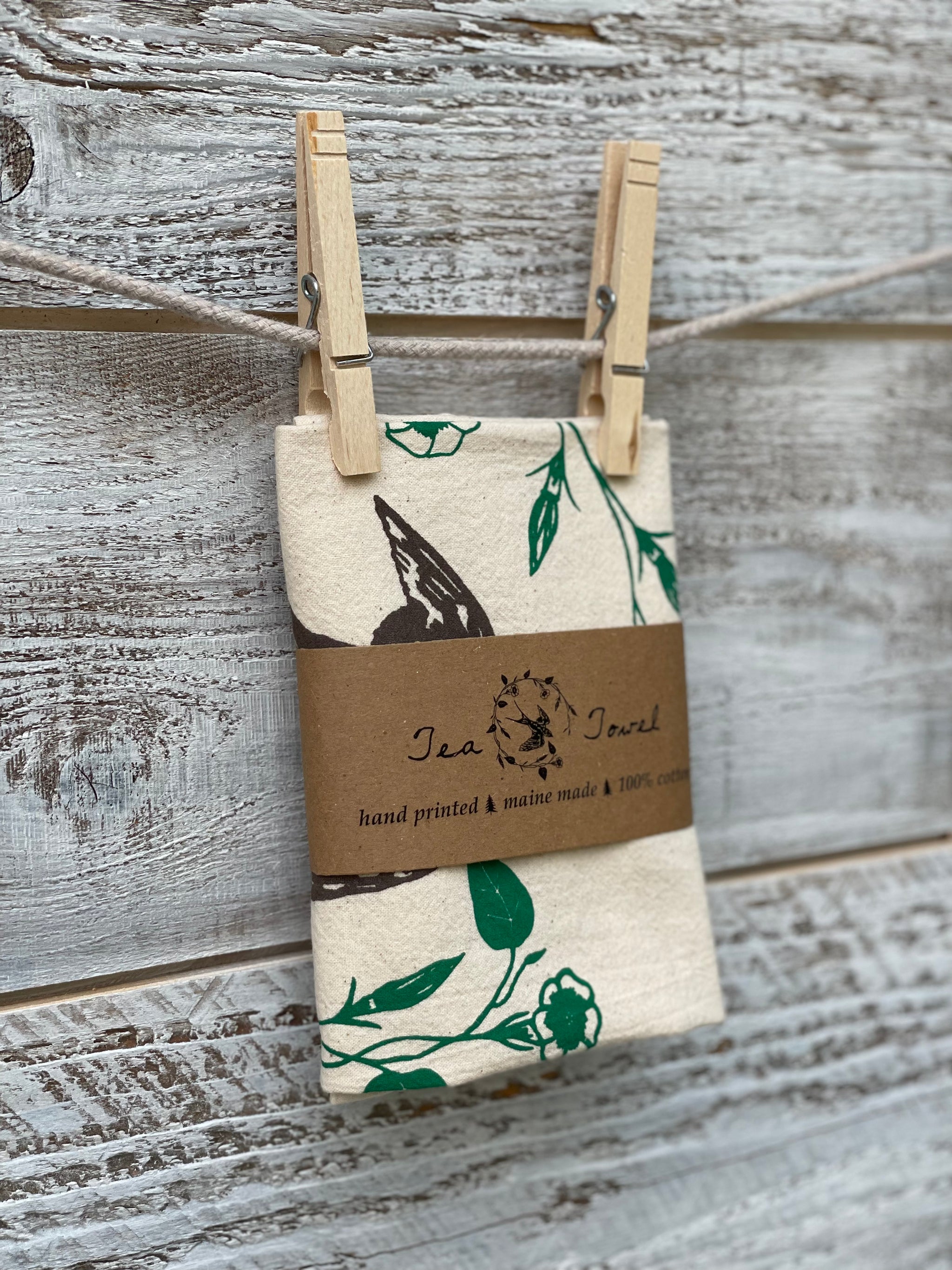 Barn Swallow Morning Glory - Tea Towel