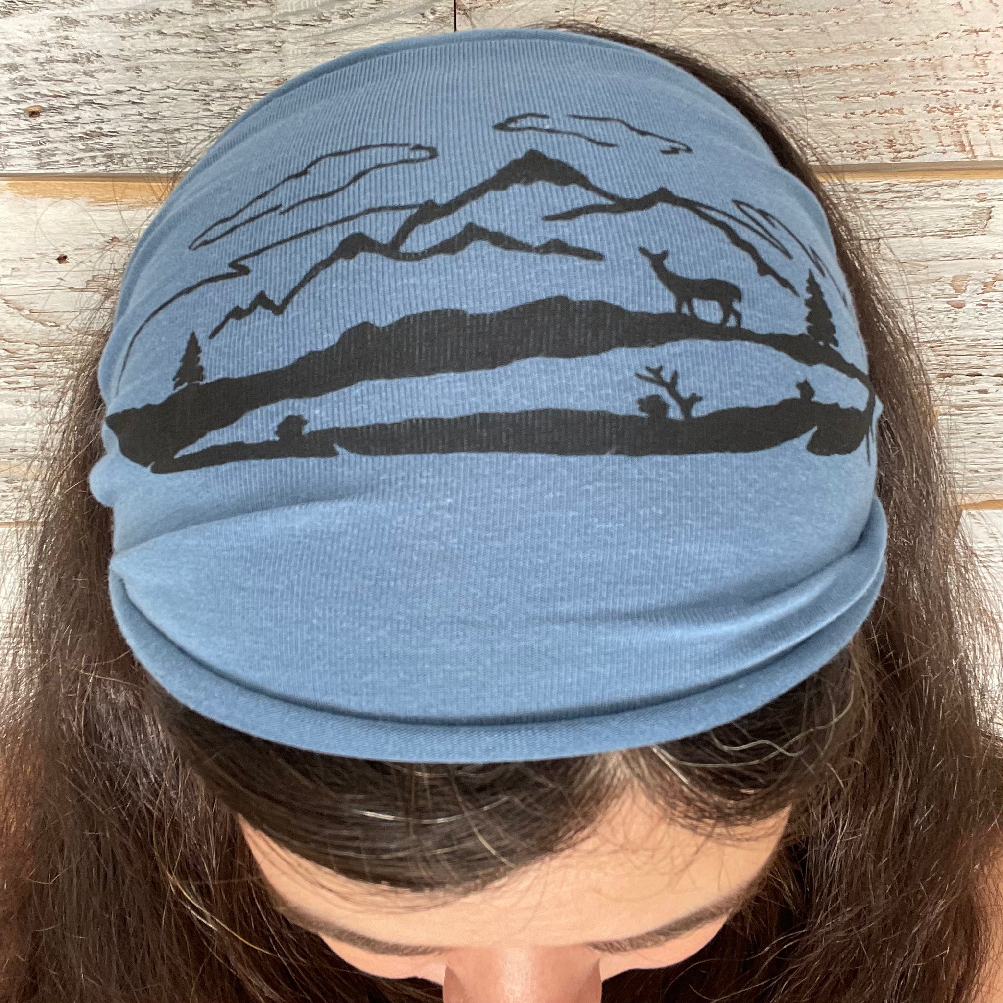 Feather Mountain Headband - Slate Blue - CLOSEOUT DESIGN