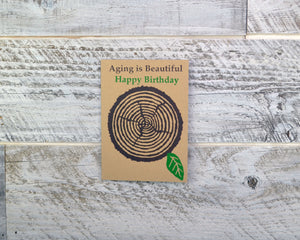 Birthday Card, Woodworker, Unique Birthday, Happy Birthday, Aging Beautiful, Blank Card, Recycled Paper, Compostable Plastic, EcoFriendly