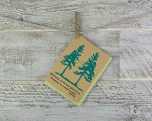 Two Pines John Muir Quote Wedding Blank Card Recycled Paper Compostable Plastic Environmentally Friendly