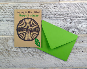 Birthday Card, Woodworker, Unique Birthday, Happy Birthday, Aging Beautiful, Blank Card, Recycled Paper, Compostable Plastic, EcoFriendly