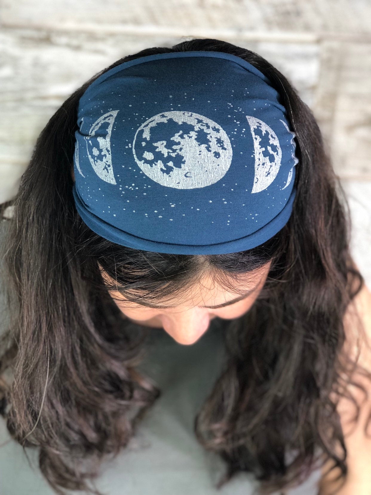 Moon Phase Headband - Blue