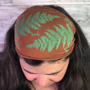 Fern Dragonfly Headband - Brown