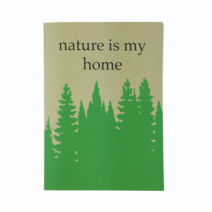 Nature Lover, Blank Card, Nature Home, Hiker, Recycled Paper, Compostable Plastic, Eco Friendly, Pine Trees, Get Well Card, Thinking of You