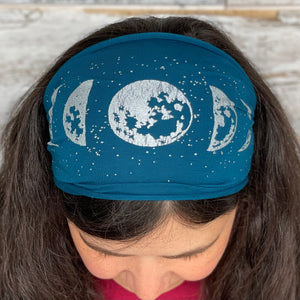 Moon Phase Headband - Blue