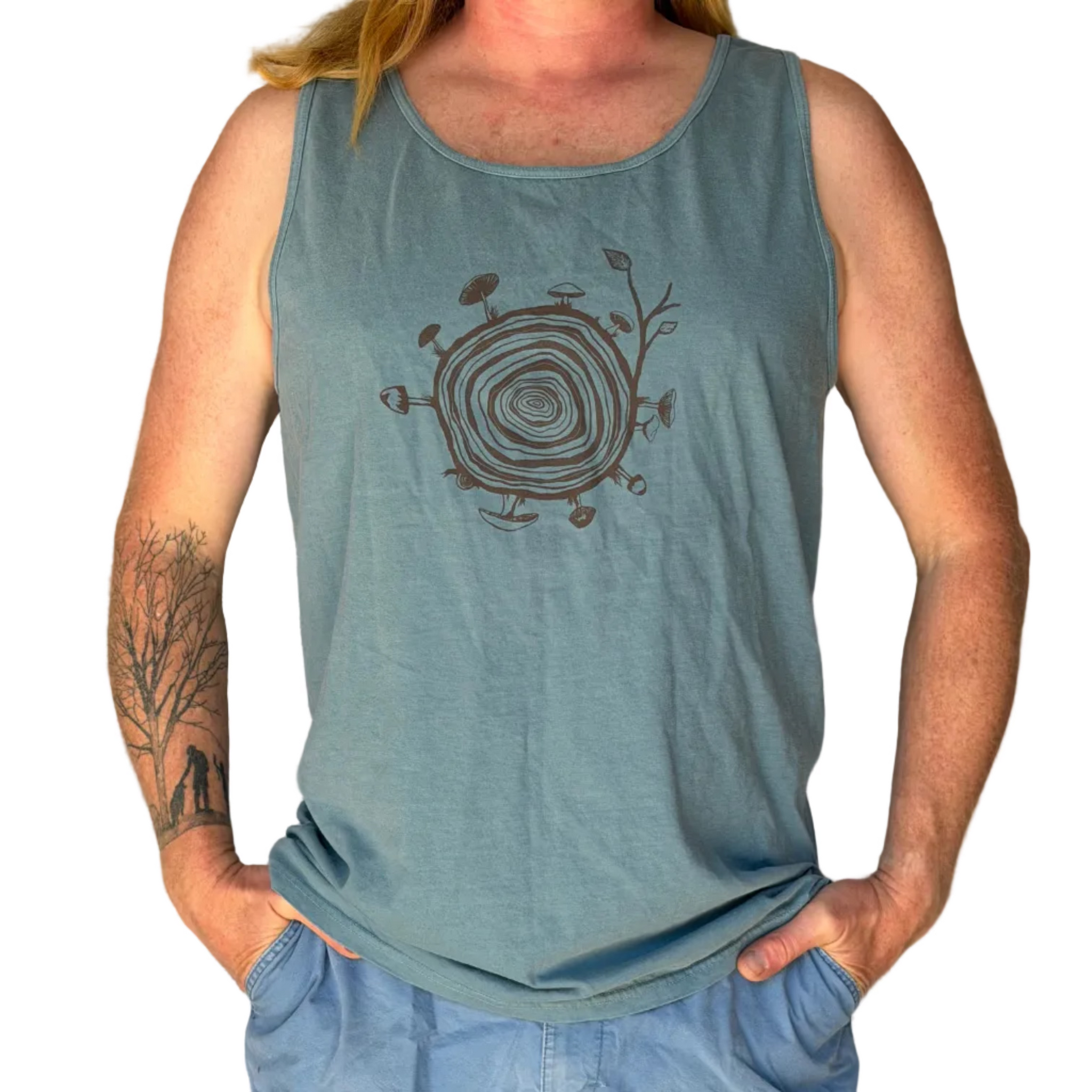 Mushroom 🍄‍🟫 - Mens Cotton Tank Top