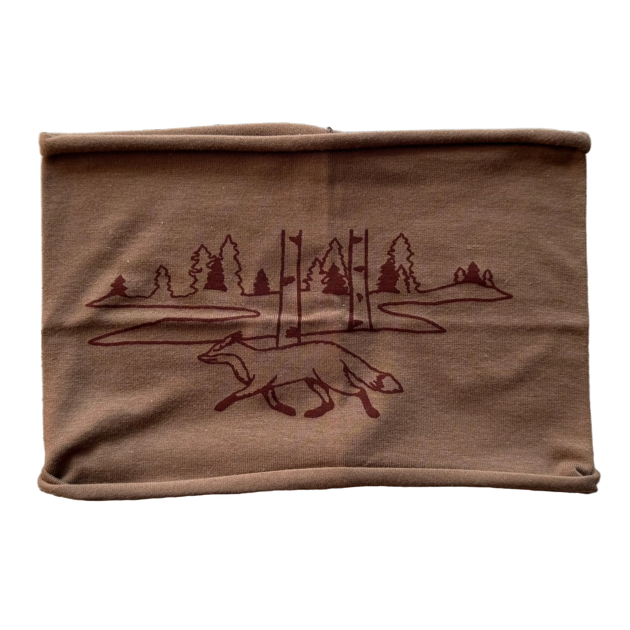 Fox and Birches Headband - Light Brown