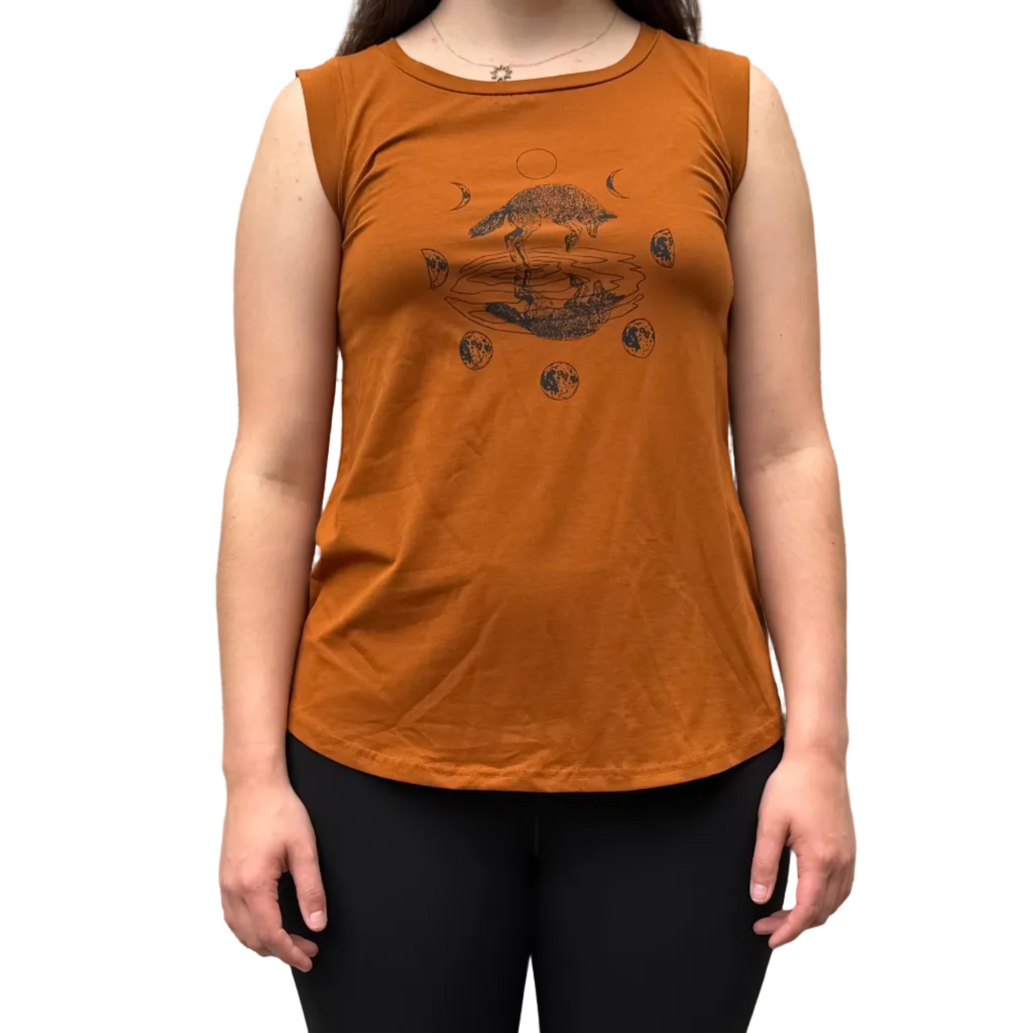 Coyote Reflections  - Women’s Organic Cotton Cap Sleeve Tank Top