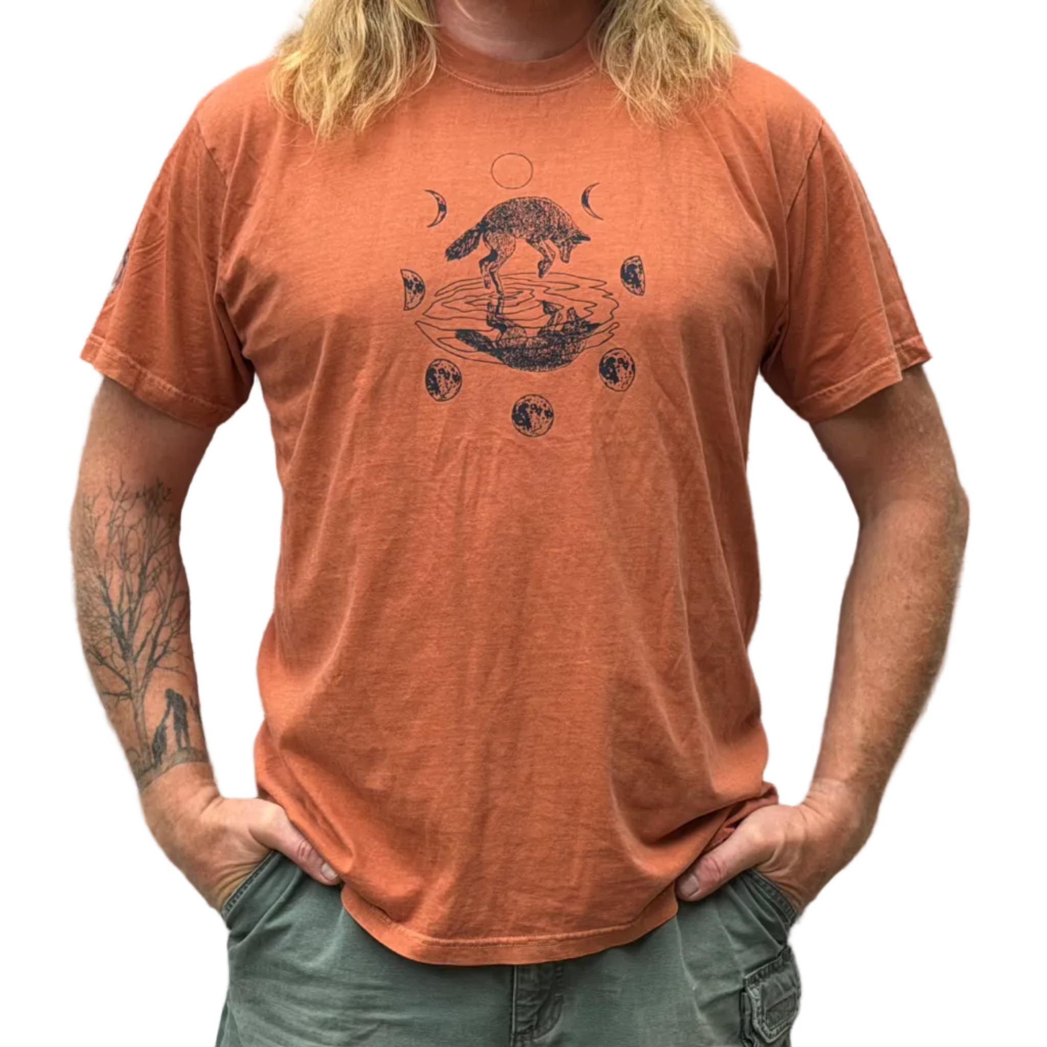 Coyote Reflections 🌘🐺🌒 - Short Sleeve Shirt