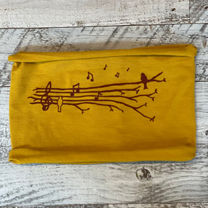 Music Note Birds Headband - Yellow