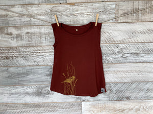 Red Winged Black Bird  - Women’s Organic Cotton Cap Sleeve Tank Top