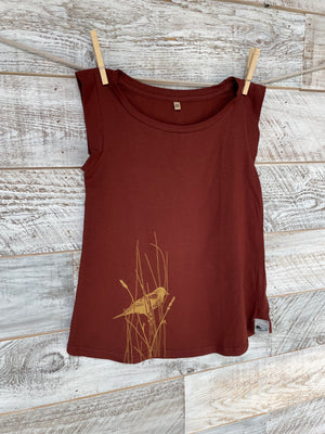 Red Winged Black Bird  - Women’s Organic Cotton Cap Sleeve Tank Top