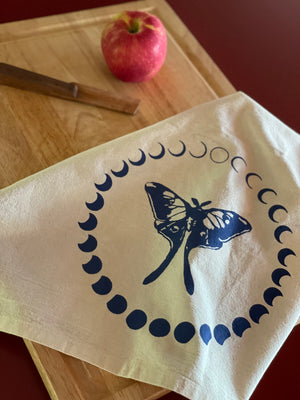 Luna Moth Moon Cycle - Tea Towel
