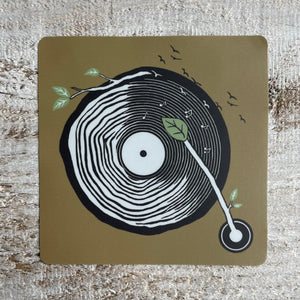 Record Stump Nature Sticker