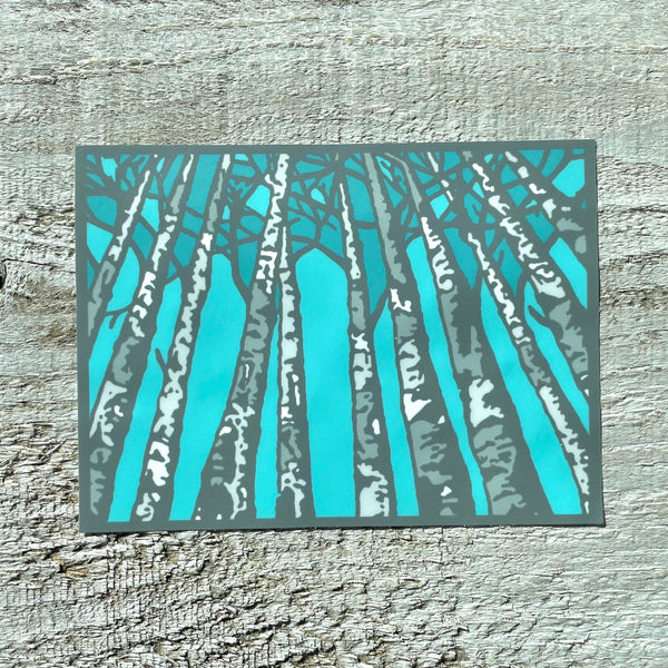 Birch Trees Sticker - Think Greene