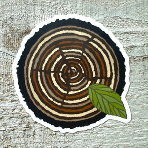 Wooden Stump Nature Sticker