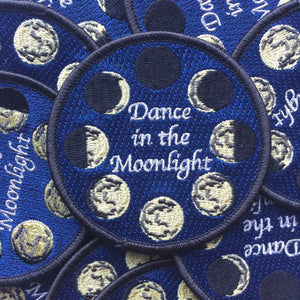Embroidered Patch, Moon Patch, Iron On Patch, Sew on Patch, Circle Patch, Gift for Teenager, Dance Moonlight, Moon Phases, Solstice Patch