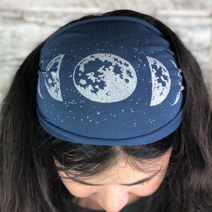 Moon Phase Headband - Blue