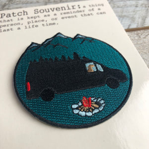 Van Life with Dog Patch - Embroidered Iron On