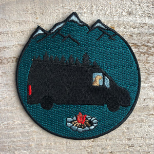 Van Life with Dog Patch - Embroidered Iron On