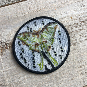 Luna Moth Patch - Embroidered Iron On